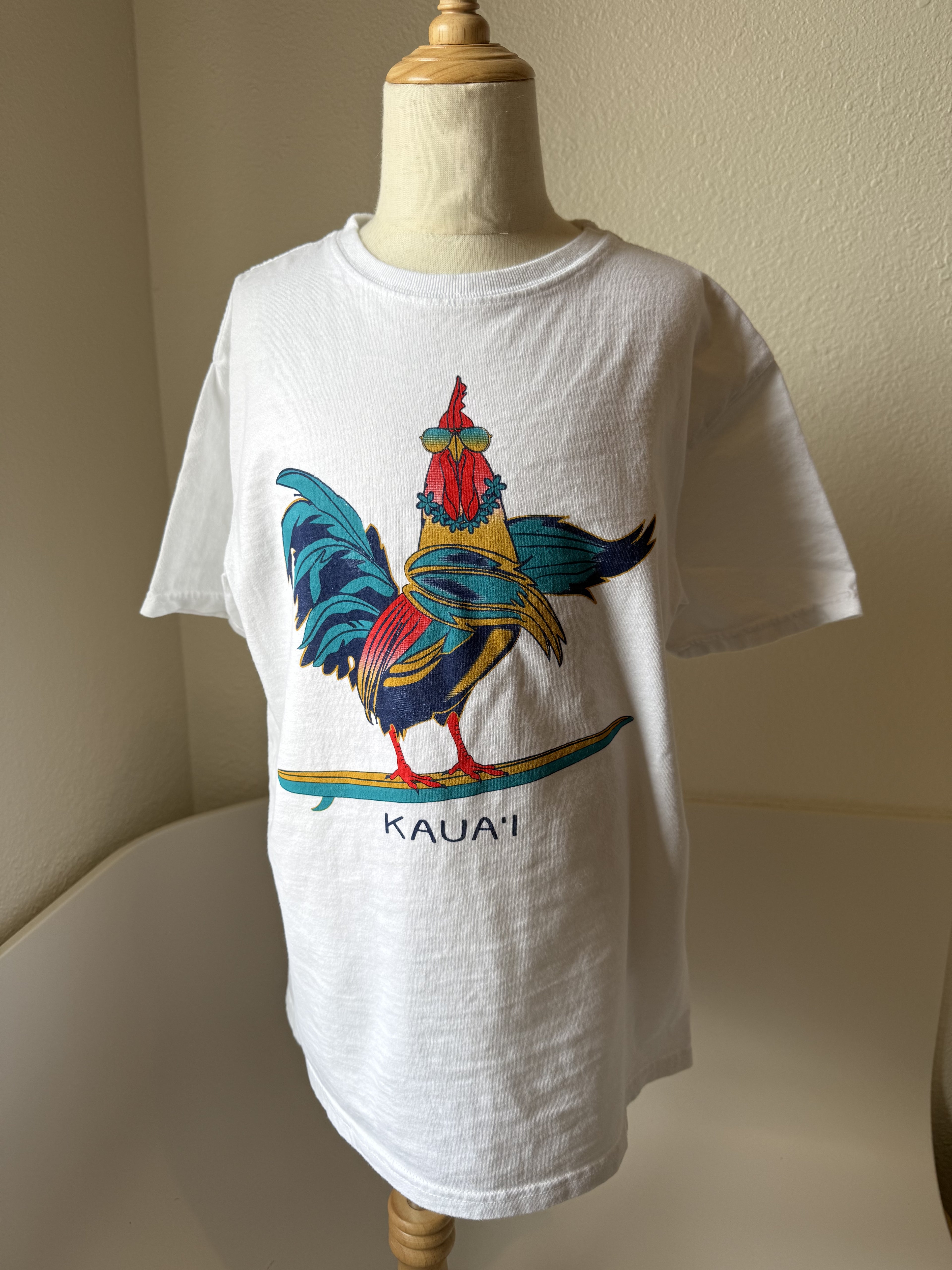Kaua'i Surfing Chicken Shirt: Youth