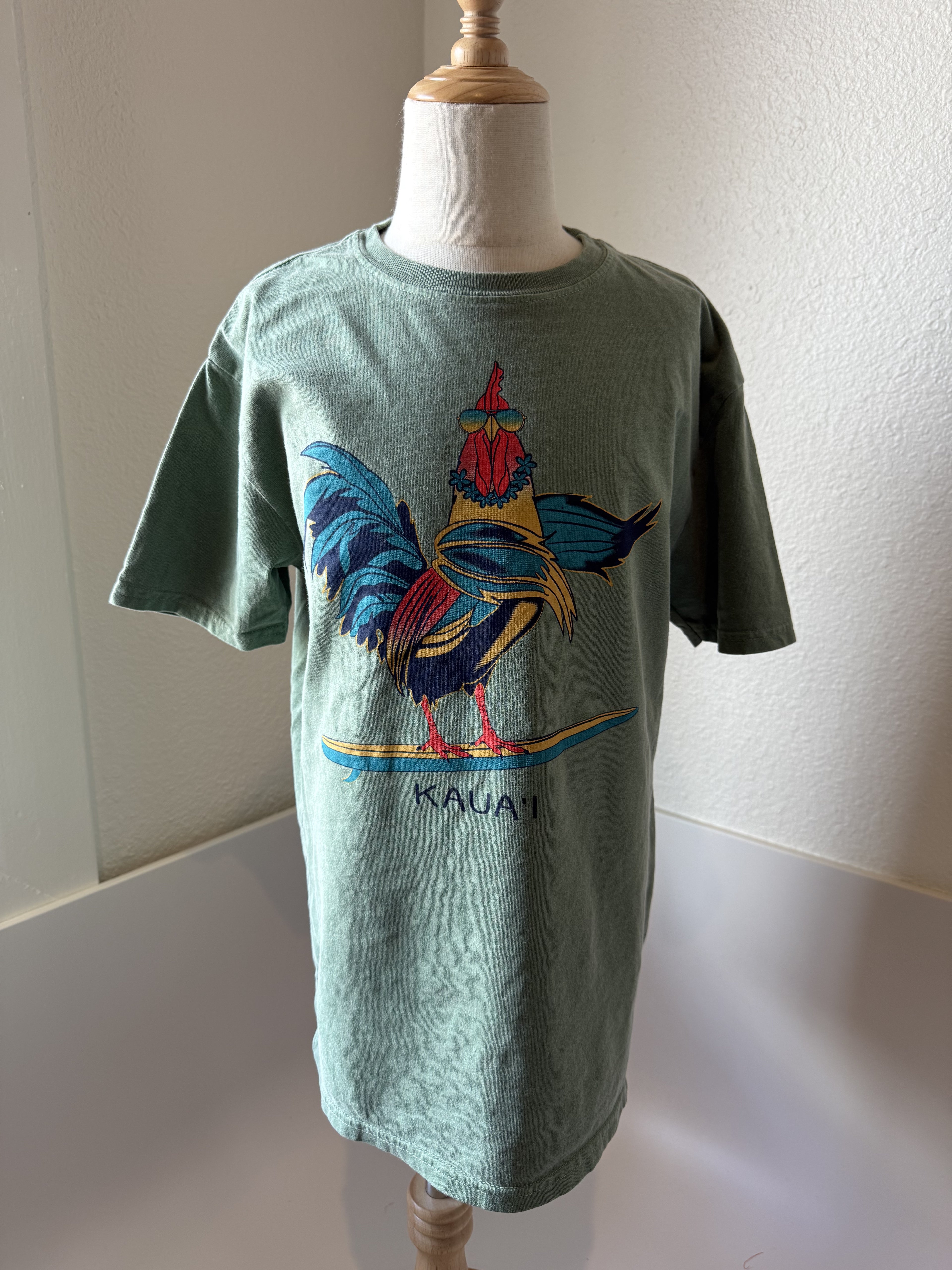 Kaua'i Surfing Chicken Shirt: Youth