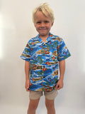 RJC Boys Aloha Shirt in Vintage Woody