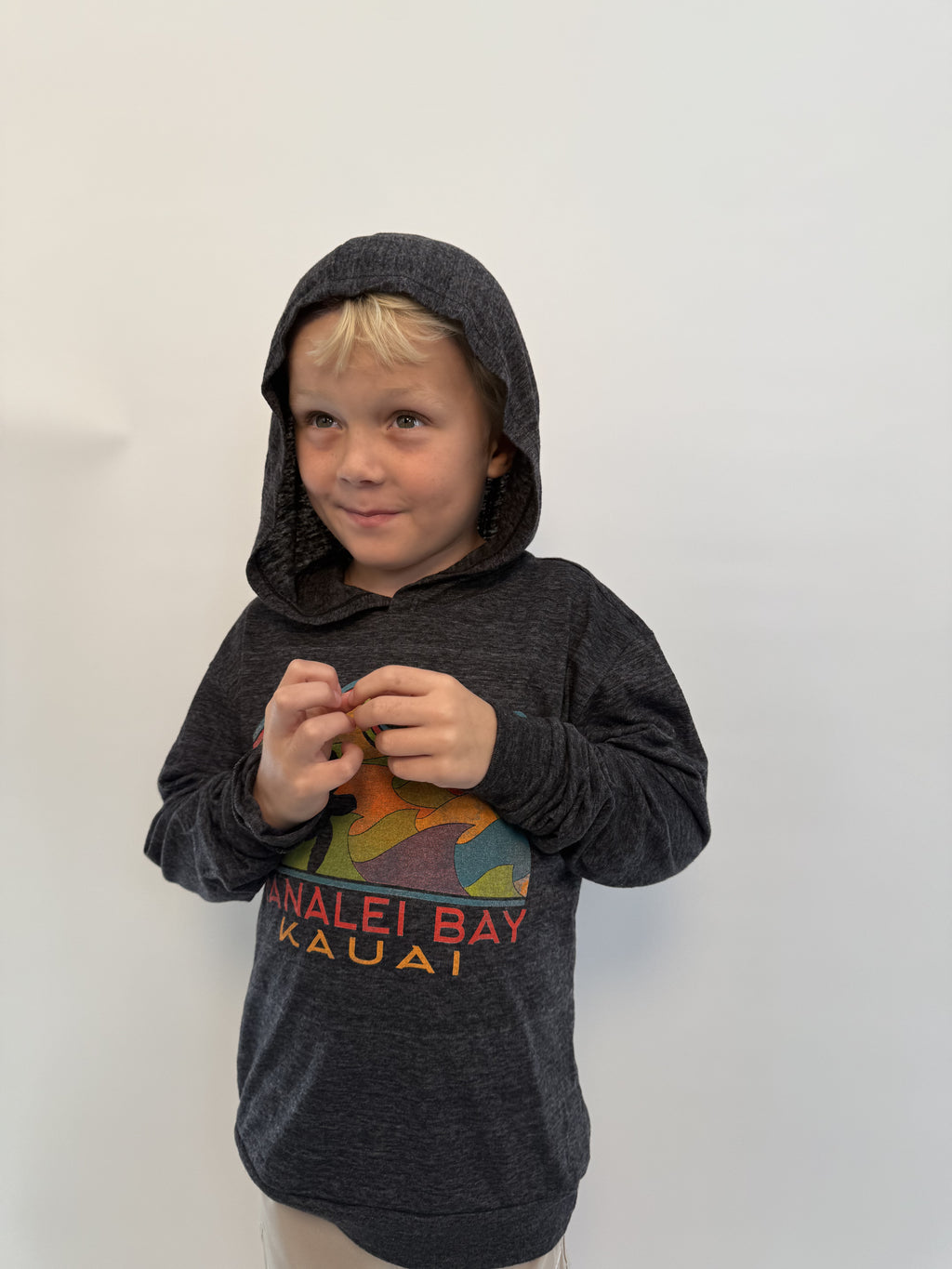 Hanalei Bay Turtle Long Sleeve Hood Youth