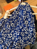 Pop-Up Blue Hibiscus Skirt/Shirt