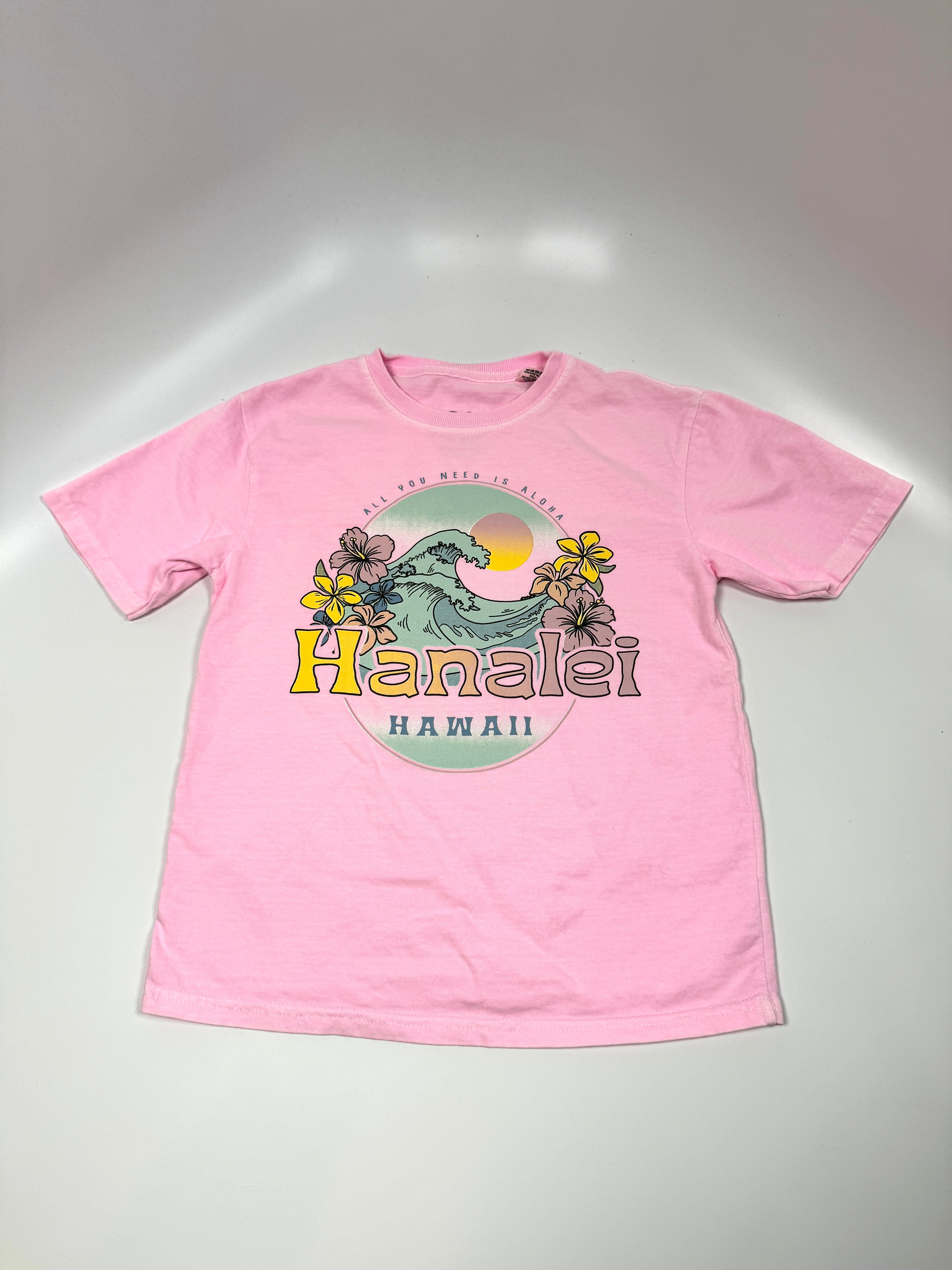 Hanalei Hibiscus Wave Shirt Youth