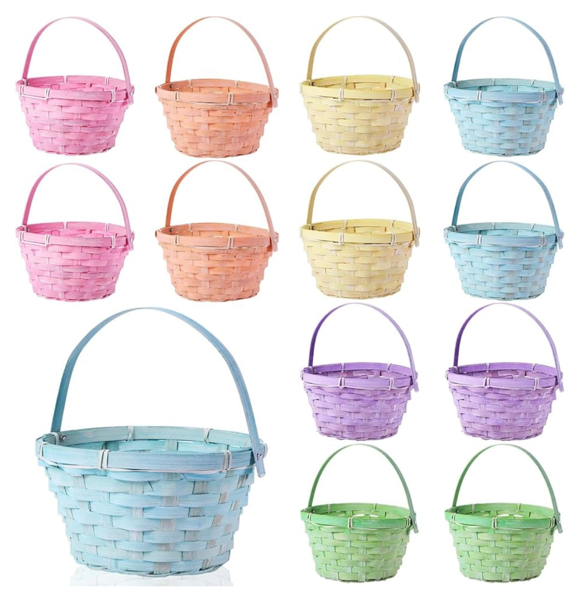 Pastel Bamboo Easter Basket