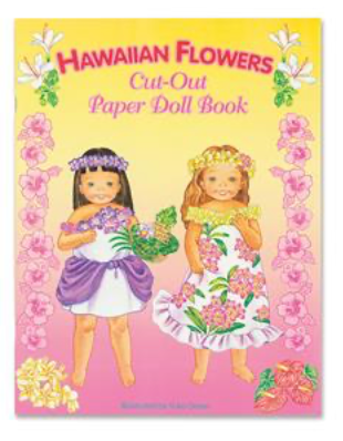 HAWAIIAN FLOWER PAPER DOLL CUT OUT