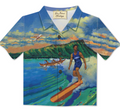 Aloha Shirt Greeting Card, Playground of the Pacific