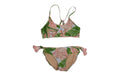 Pink Orchids Cheetah Palm Print Girls Bikini