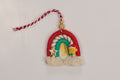 Small Rainbow Christmas Ornament with Santa Star