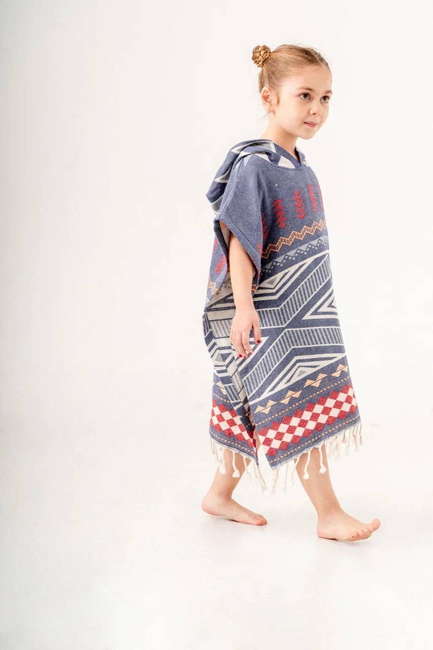 Kids Hooded Poncho - Beach Towel