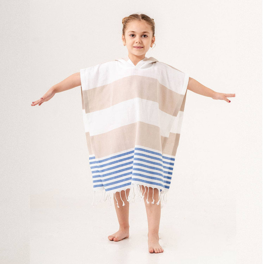 Kids Hooded Poncho Beach Towel