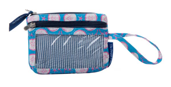 Preppy Pelican 7" (18cm) Wristlet Coin Purse "Seas The Day"