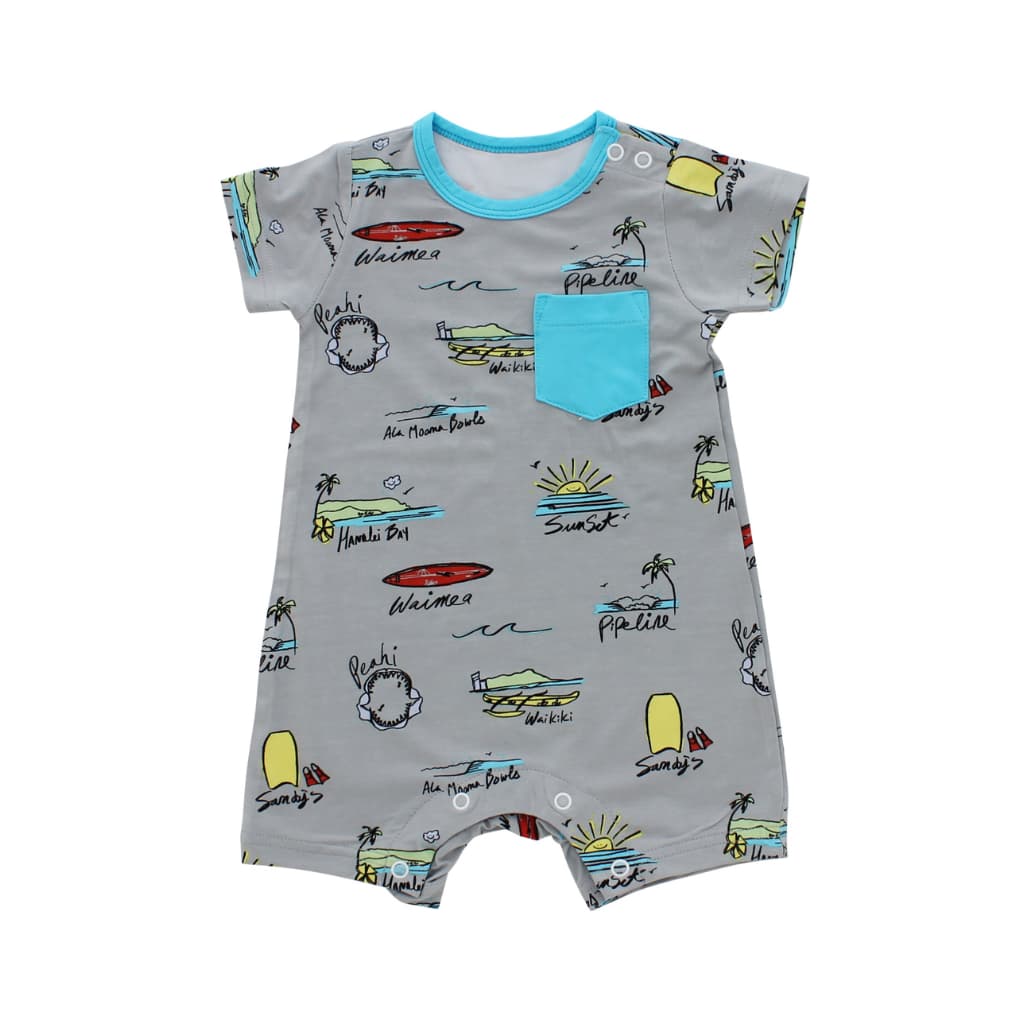 Surf Report Baby Bamboo Shortie Romper