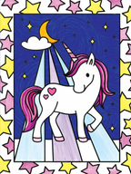 Stained Glass Coloring: Unicorns