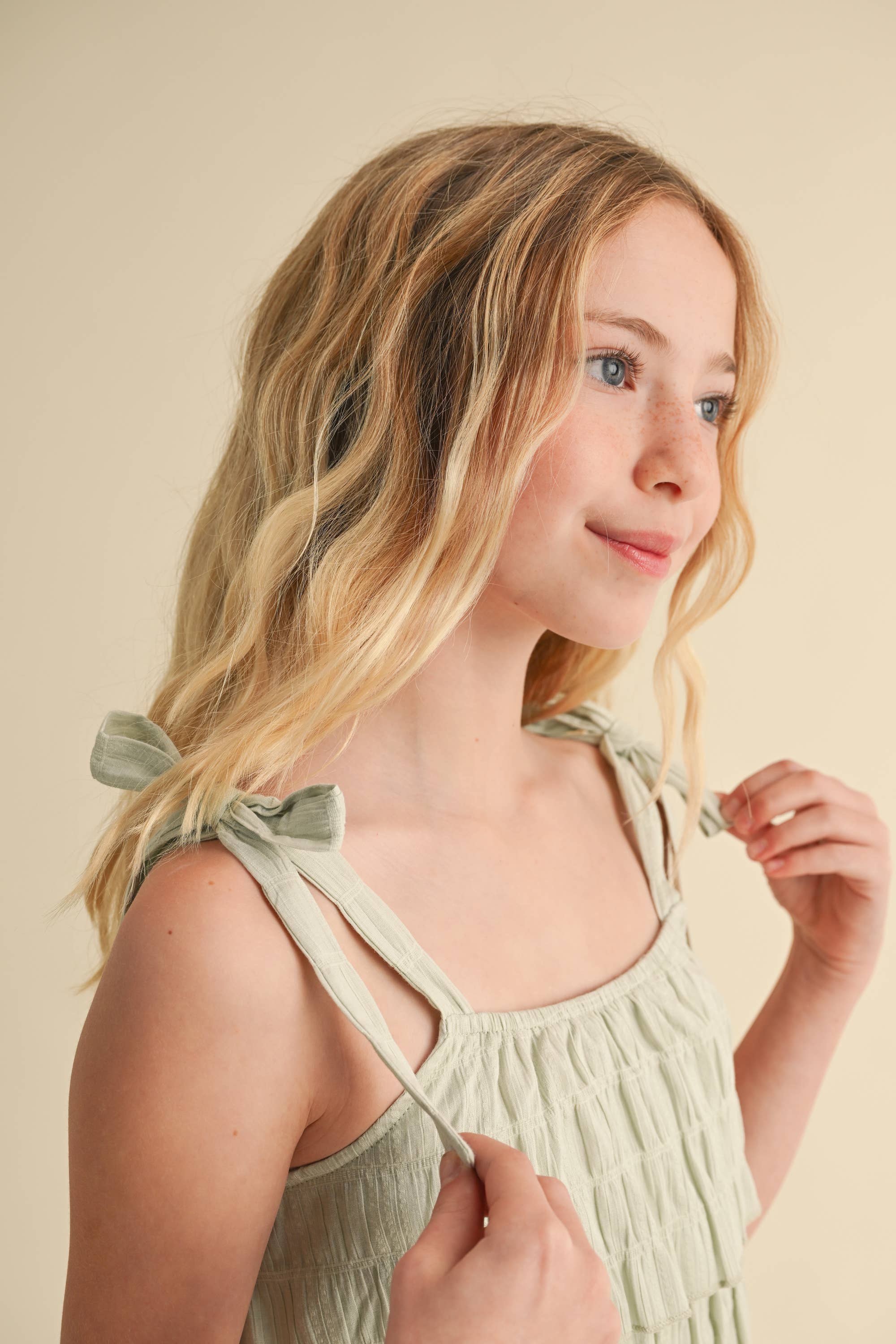 Tween girls sleeveless tiered top