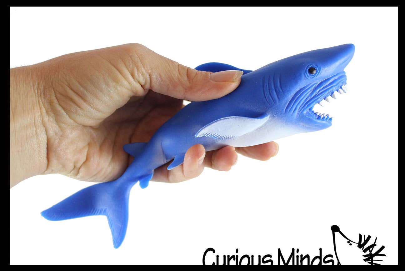 Sand Filled Squishy Shark - Moldable Sensory, Stress, Sque