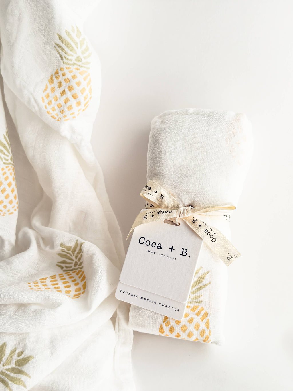 Tropical Pineapple Organic Bamboo Swaddle