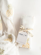 Tropical Pineapple Organic Bamboo Swaddle