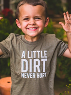 A Little Dirt Never Hurt Kids T-shirt | Eco Friendly Tee