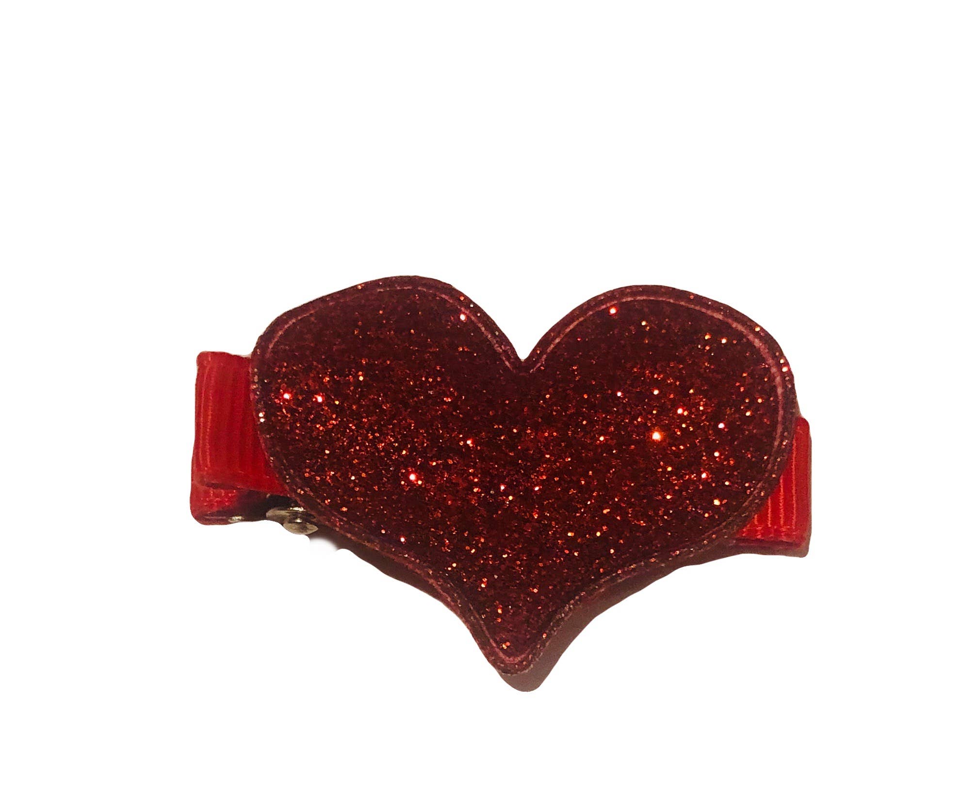Sparkle Heart Hair Clips
