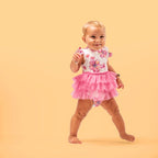 Hibiscus Kiss Flutter Sleeve Tutu Onesie
