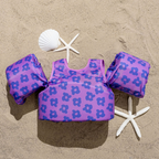 Purple Flower Power Floatie Vest