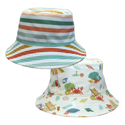 Beach Day Kids Bucket Hat Reversible Style