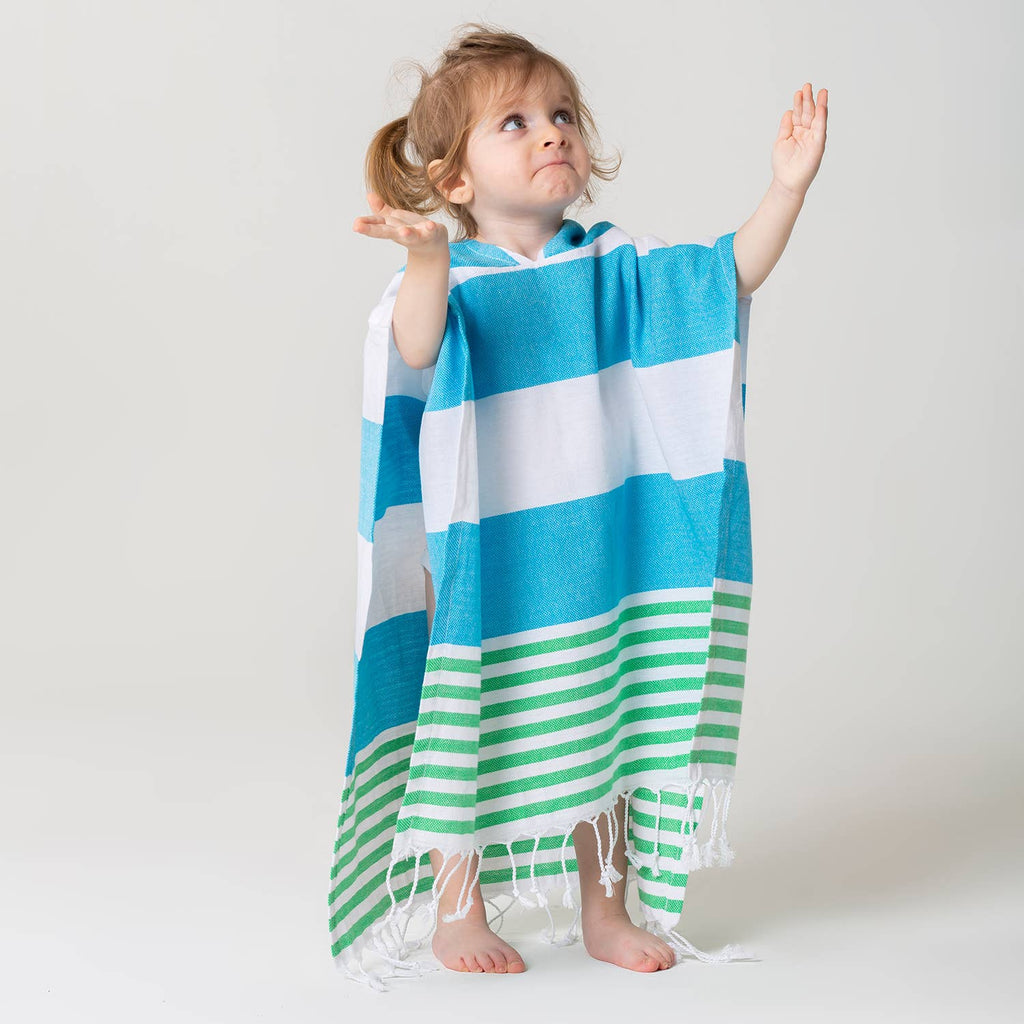 Kids Hooded Poncho Beach Towel