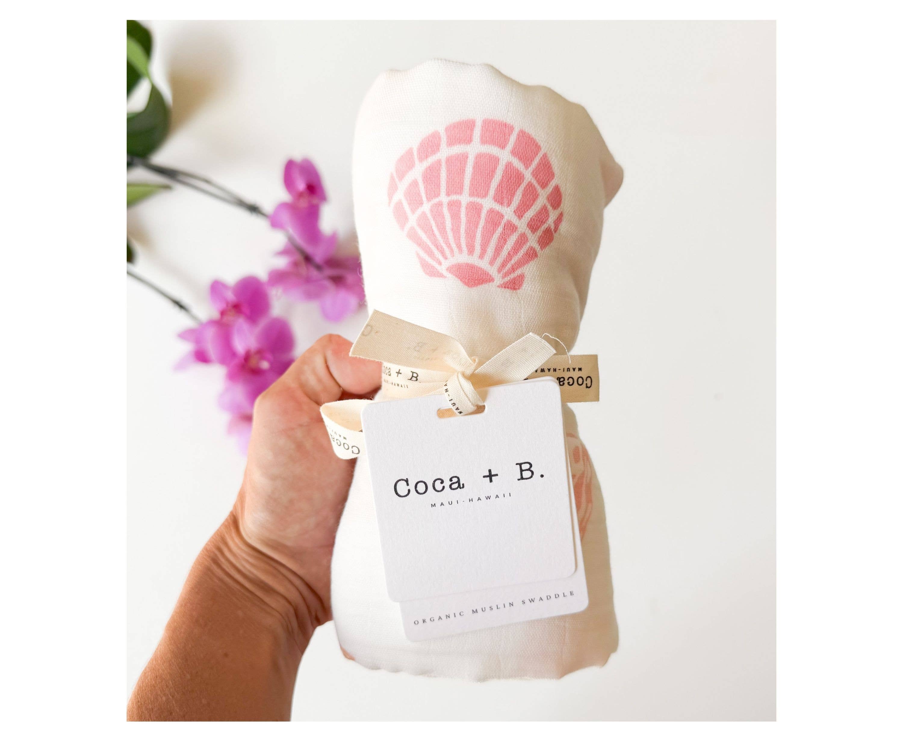 Seashell Organic Bamboo Swaddle