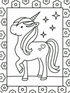 Stained Glass Coloring: Unicorns