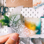 Clear Floral Moon Sticker