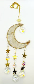 Suncatchers - Crescent Moon with Stones