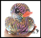 Jumbo Animal Print Rubber Ducks - Rubber Duckies - Cute No