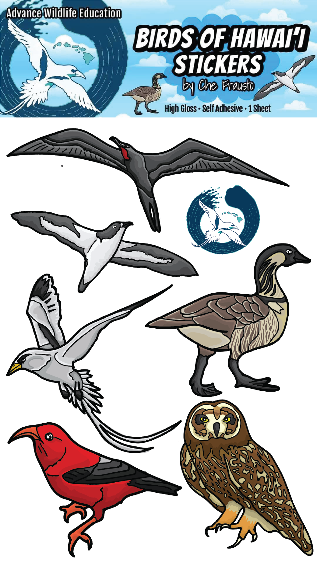 Birds of Hawai'i Sticker Sheet -