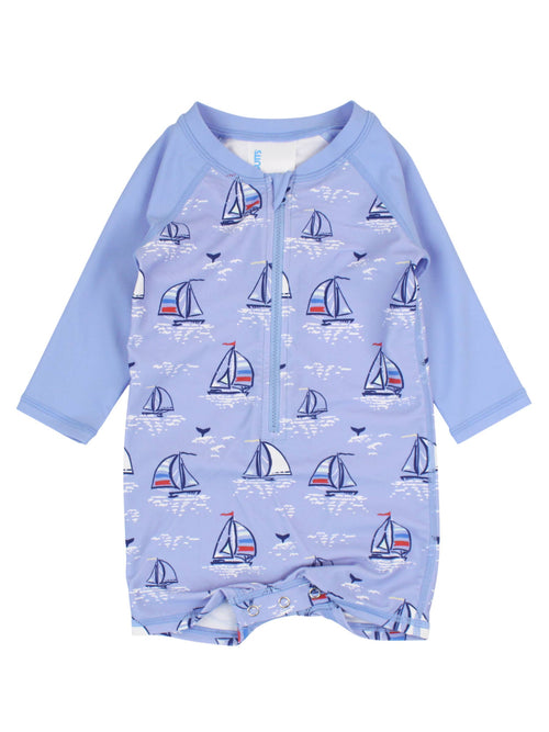 Blue Seas the Day Long Sleeve Rash Guard