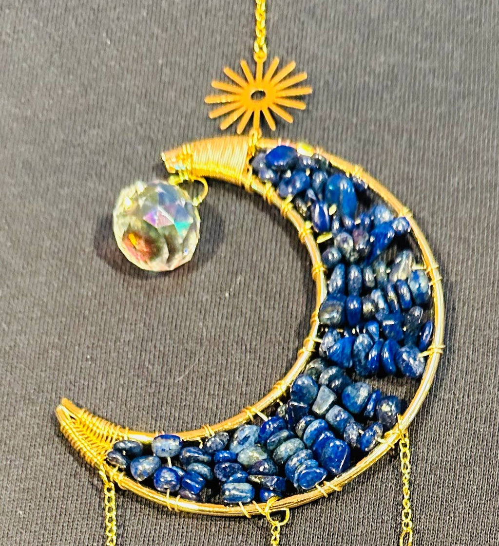 Suncatchers - Crescent Moon with Stones