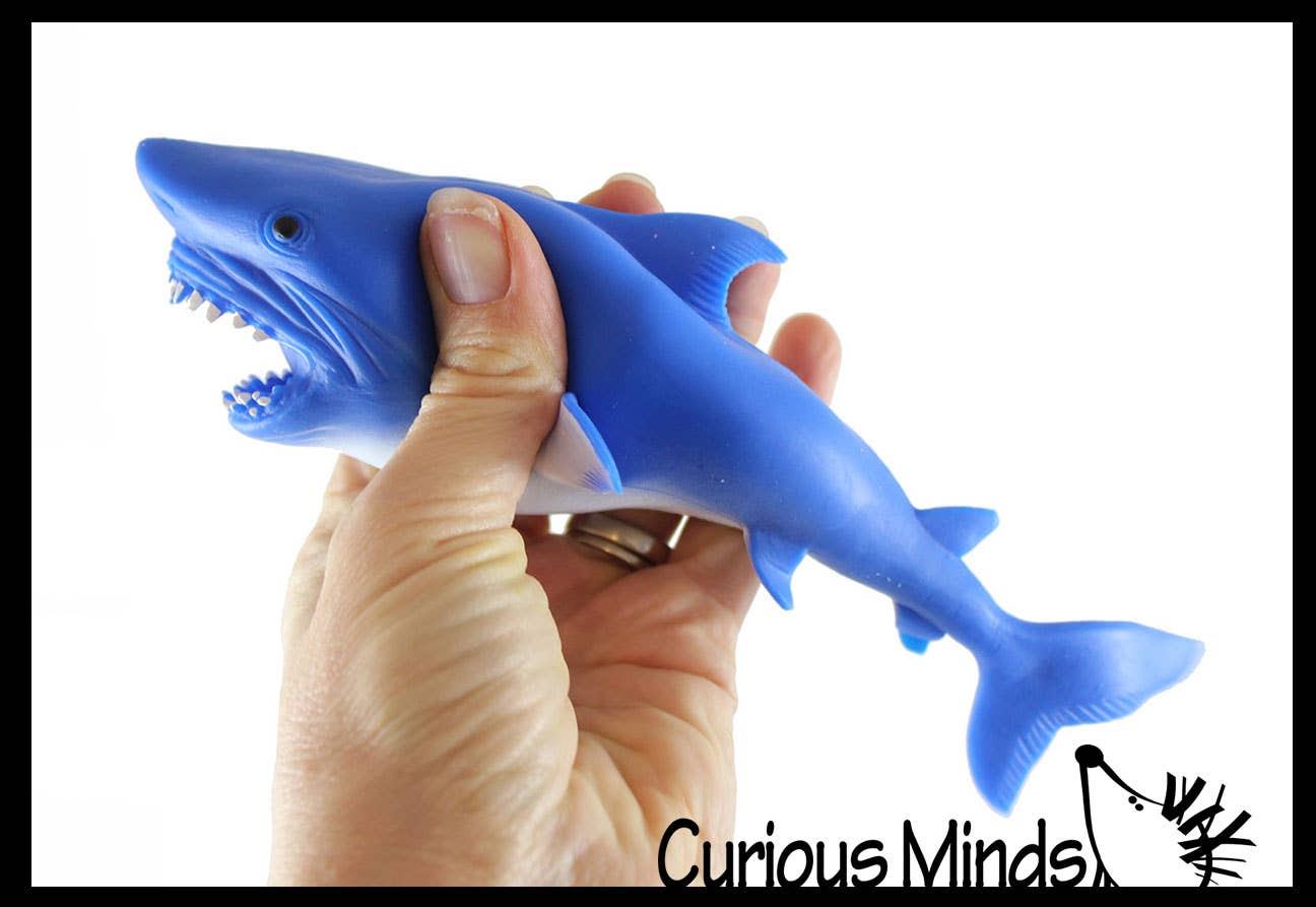 Sand Filled Squishy Shark - Moldable Sensory, Stress, Sque