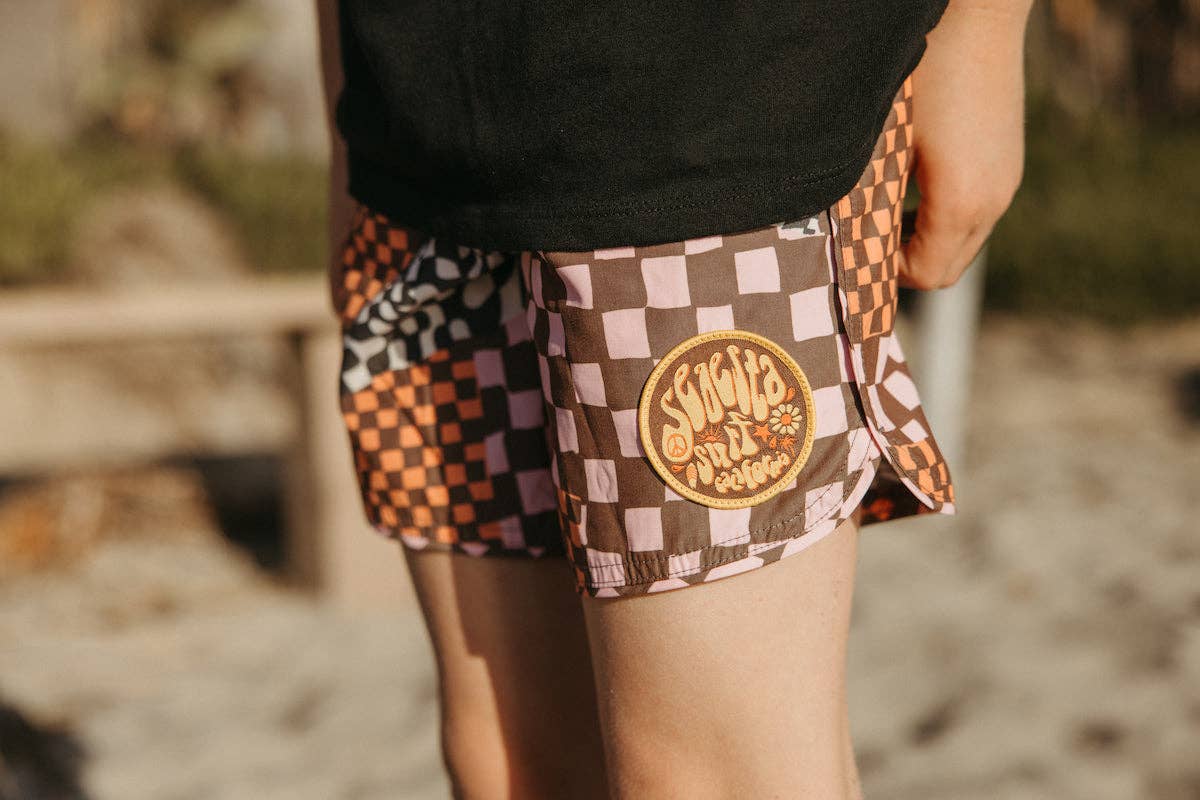 Scallop Retro Flare Boardshort / Hazy Daze / Patchwork