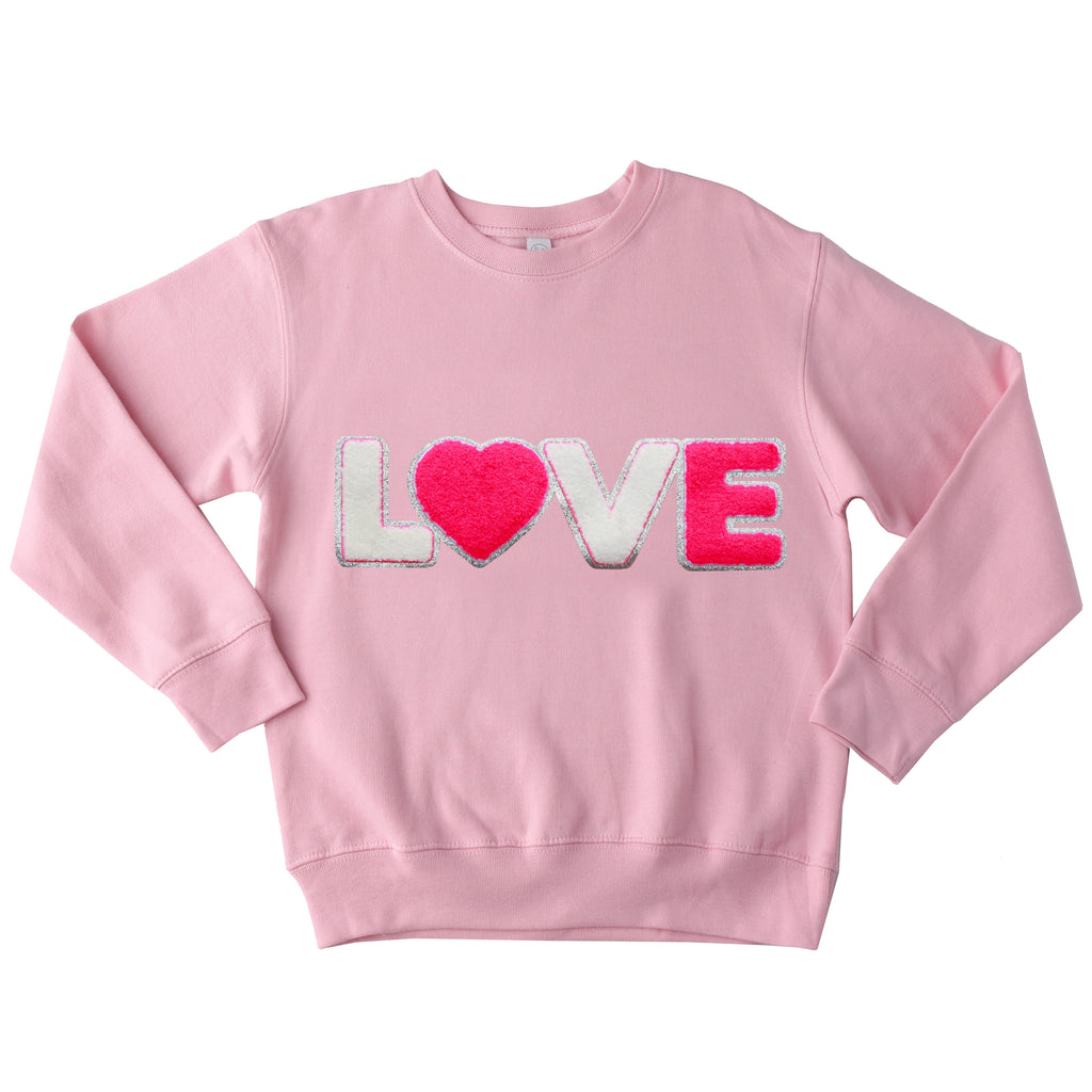 Chenille Neon Love Sweatshirt