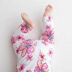 Hibiscus Kiss Baby Bamboo Coverall