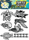 Sea Turtle Temporary Tattoo Sheet (Black)