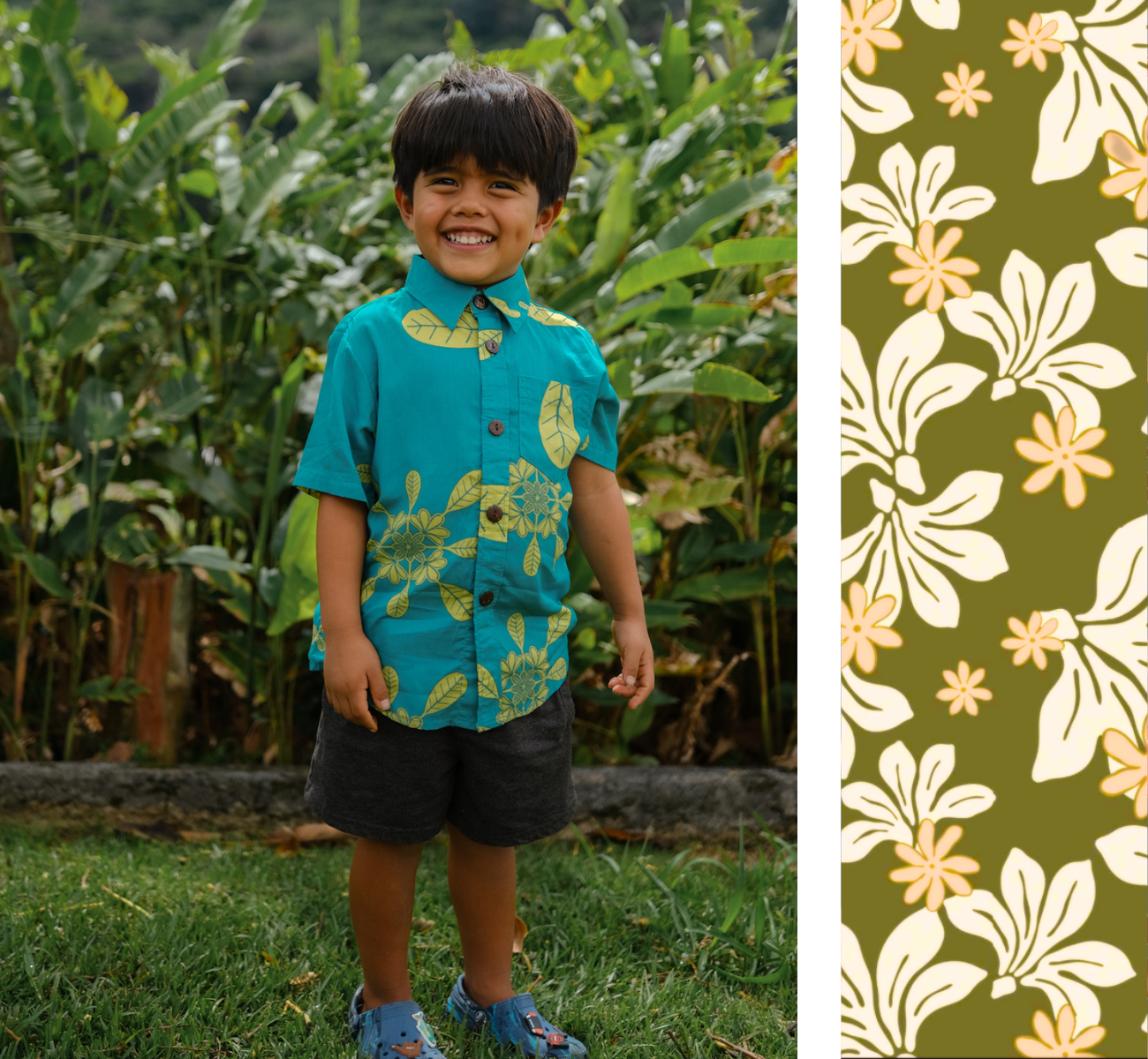 Maverick Button-Up in Naupaka Blossom