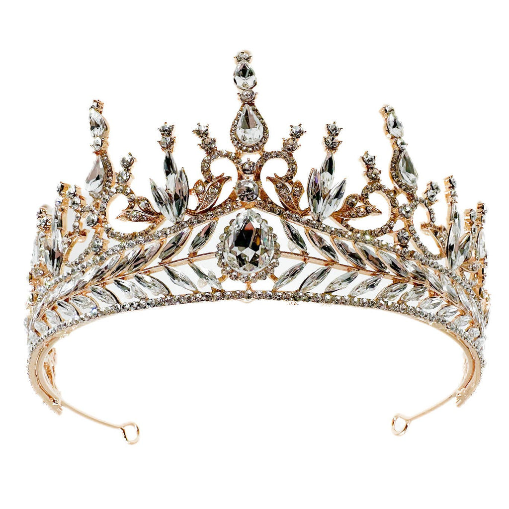 Gold Clear rhinestone Tiara - style 79
