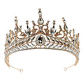Gold Clear rhinestone Tiara - style 79
