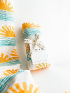 Sun + Wave Surfer Organic Bamboo Swaddle
