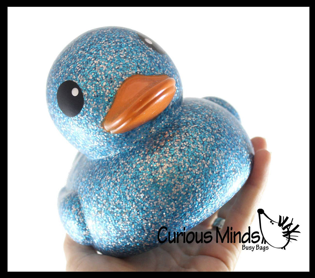 Jumbo Glitter Rubber Ducks - Rubber Ducky Duckies - Cute N