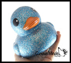 Jumbo Glitter Rubber Ducks - Rubber Ducky Duckies - Cute N