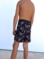 Kid’s Retro Boardshorts in Chocolate Shaka