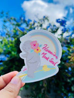 Kawaii Surf Monk Seal Sticker