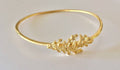 Coral Gold or Silver Bangle