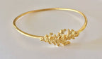 Coral Gold or Silver Bangle