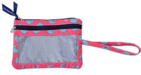 Preppy Pelican 7" (18cm) Wristlet Coin Purse